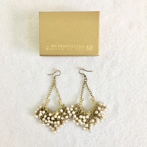 Met Museum Pearl Cluster Earrings